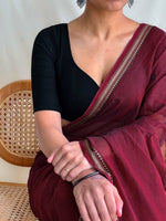 Load image into Gallery viewer, Dark Maroon (Narayanpet Handloom Cotton)