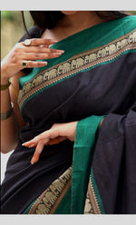 Load image into Gallery viewer, Black Elephant - काला हाथी (Premium Narayanpet Handloom Cotton)