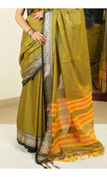 Load image into Gallery viewer, Green Mehendi (Narayanpet Handloom Cotton)