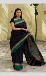 Load image into Gallery viewer, Black Elephant - काला हाथी (Premium Narayanpet Handloom Cotton)