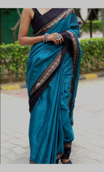 Load image into Gallery viewer, Blue Elephant - नीला हाथी (Premium Narayanpet Handloom Cotton)