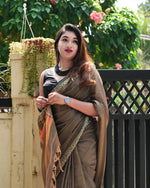 Load image into Gallery viewer, Brown Coffee (Narayanpet Handloom Cotton)