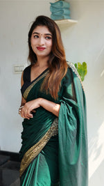 Load image into Gallery viewer, Green Lady (Narayanpet Handloom Cotton)