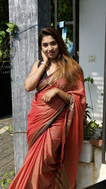 Load image into Gallery viewer, Peach (Narayanpet Handloom Cotton)