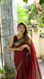 Load image into Gallery viewer, Red Saffron (Narayanpet Handloom Cotton)