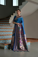 Load image into Gallery viewer, Banarasi Silk Paithani (Premium Quality Silk)