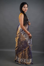 Load image into Gallery viewer, Purple Shine - (Pure Tissue Khadi Handloom Saree)