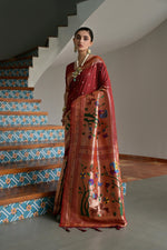 Load image into Gallery viewer, Banarasi Silk Paithani (Premium Quality Silk)