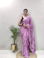 Load image into Gallery viewer, Pink (1 Minute Ready To Wear Saree)