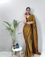 Load image into Gallery viewer, Mustard Beauty (1 Minute Ready To Wear Saree)