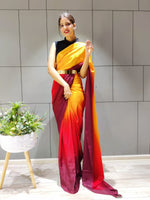 Load image into Gallery viewer, Yellow Flame (1 Minute Ready To Wear Saree)