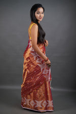 Load image into Gallery viewer, Red Shine - (Pure Tissue Khadi Handloom Saree)