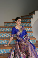 Load image into Gallery viewer, Banarasi Silk Paithani (Premium Quality Silk)