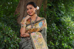 Load image into Gallery viewer, Tussar Kalamkari Silk (Premium Quality Soft Silk)