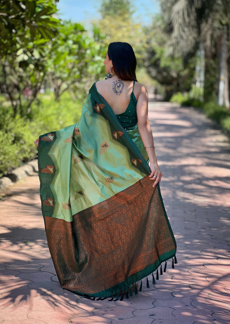 Lush Green (Premium Quality Silk)