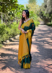 Golden Green (Premium Quality Silk)