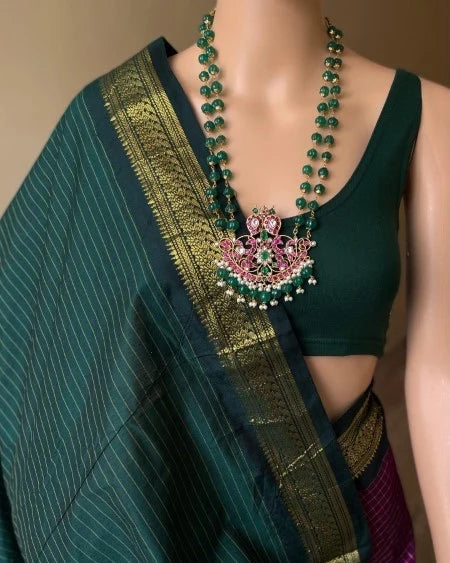 Subham - शुभम (Premium Checked Handloom Gadwal Silk Cotton)