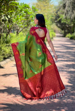Load image into Gallery viewer, Golden Green (Premium Quality Silk)
