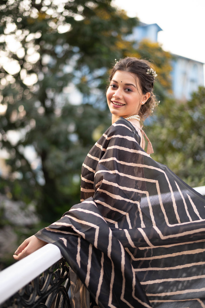 Tussar Silk Leriya (Premium Quality Soft Silk)