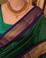 Load image into Gallery viewer, Lekha - ಲೇಖಾ (Premium Checked Handloom Gadwal Silk Cotton)