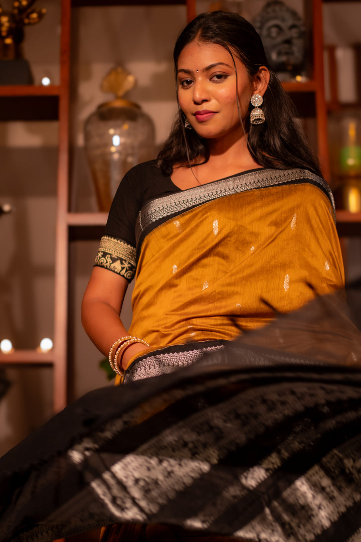 Manjal - மஞ்சல் (Premium Handloom Gadwal Silk Cotton)