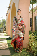 Load image into Gallery viewer, Banarasi Silk Paithani Patola (Premium Quality Soft Silk)