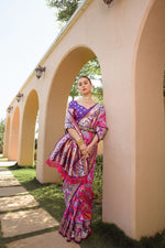 Load image into Gallery viewer, Banarasi Silk Paithani Patola (Premium Quality Soft Silk)