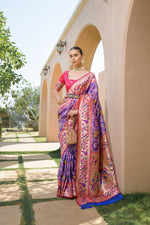Load image into Gallery viewer, Banarasi Silk Paithani Patola (Premium Quality Soft Silk)