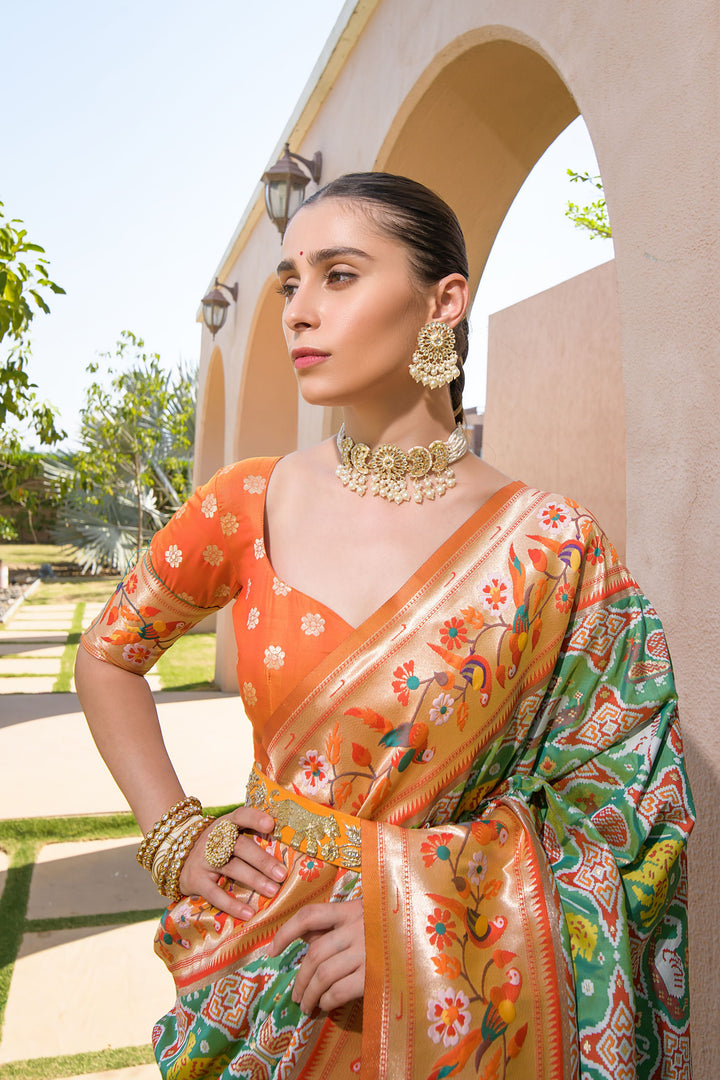 Banarasi Silk Paithani Patola (Premium Quality Soft Silk)