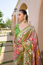 Load image into Gallery viewer, Banarasi Silk Paithani Patola (Premium Quality Soft Silk)