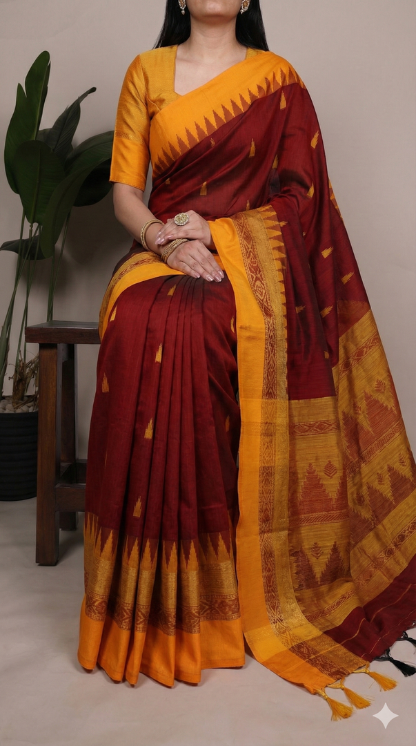 Ojasvini - ओजस्विनी (Premium Handloom Gadwal Silk Cotton)