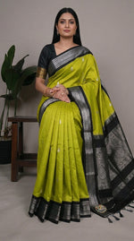 Load image into Gallery viewer, Arabi - അറബി (Rare Colour Combo Handloom Gadwal Silk Cotton)