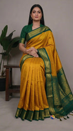 Load image into Gallery viewer, Bhavini - ಭಾವಿನಿ (Premium Handloom Checked Gadwal Silk Cotton)