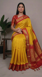 Load image into Gallery viewer, Gowri - गोवरी (Premium Handloom Checked Gadwal Silk Cotton)