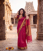 Load image into Gallery viewer, Red Beauty (Narayanpet Handloom Cotton)