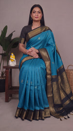 Load image into Gallery viewer, Brindavani - बृंदावनी (Premium Handloom Gadwal Silk Cotton)