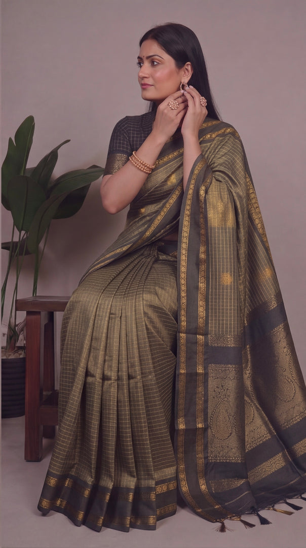 Chitrambari - ಚಿತ್ರಾಂಬರಿ (Premium Handloom Gadwal Silk Cotton)