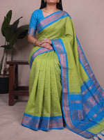 Load image into Gallery viewer, Aditya - आदित्य (Premium Handloom Checked Gadwal Silk Cotton)