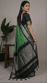 Load image into Gallery viewer, Atana - അട്ടന (Rare Colour Combo Handloom Gadwal Silk Cotton)