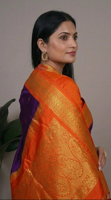 Subhiksha - ಸುಭಿಕ್ಷಾ  (Rare Colour Combo Handloom Gadwal Silk Cotton)