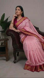 Load image into Gallery viewer, Devipriya - దేవిప్రియ (Premium Handloom Checked Gadwal Silk Cotton)