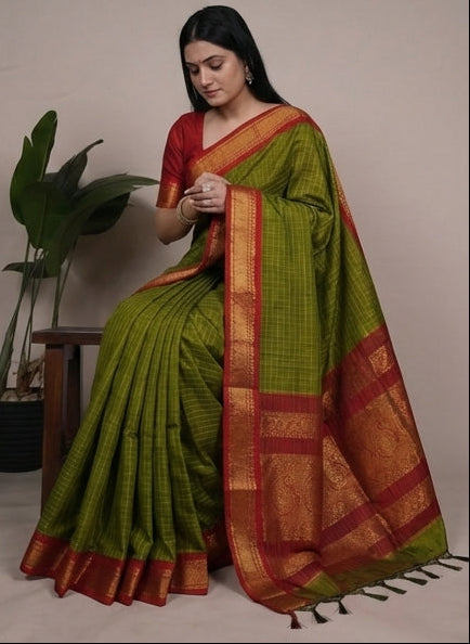 Harini - हरिनी (Premium Handloom Gadwal Silk Cotton)