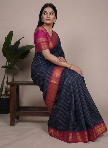 Savitri - സാവിത്രി (Premium Handloom Gadwal Silk Cotton)