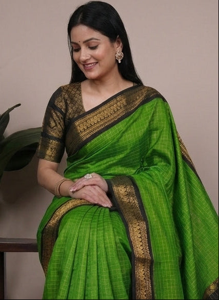 Padmavati - പദ്മാവതി (Premium Handloom Gadwal Silk Cotton)