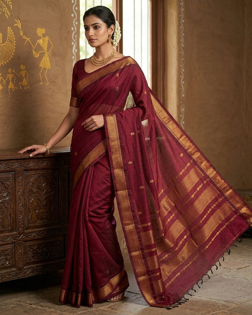 Eshani - एशानी (Premium Handloom Gadwal Silk Cotton)