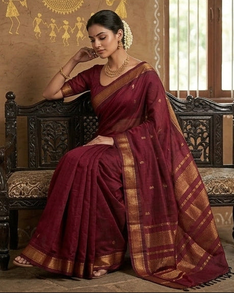 Eshani - एशानी (Premium Handloom Gadwal Silk Cotton)