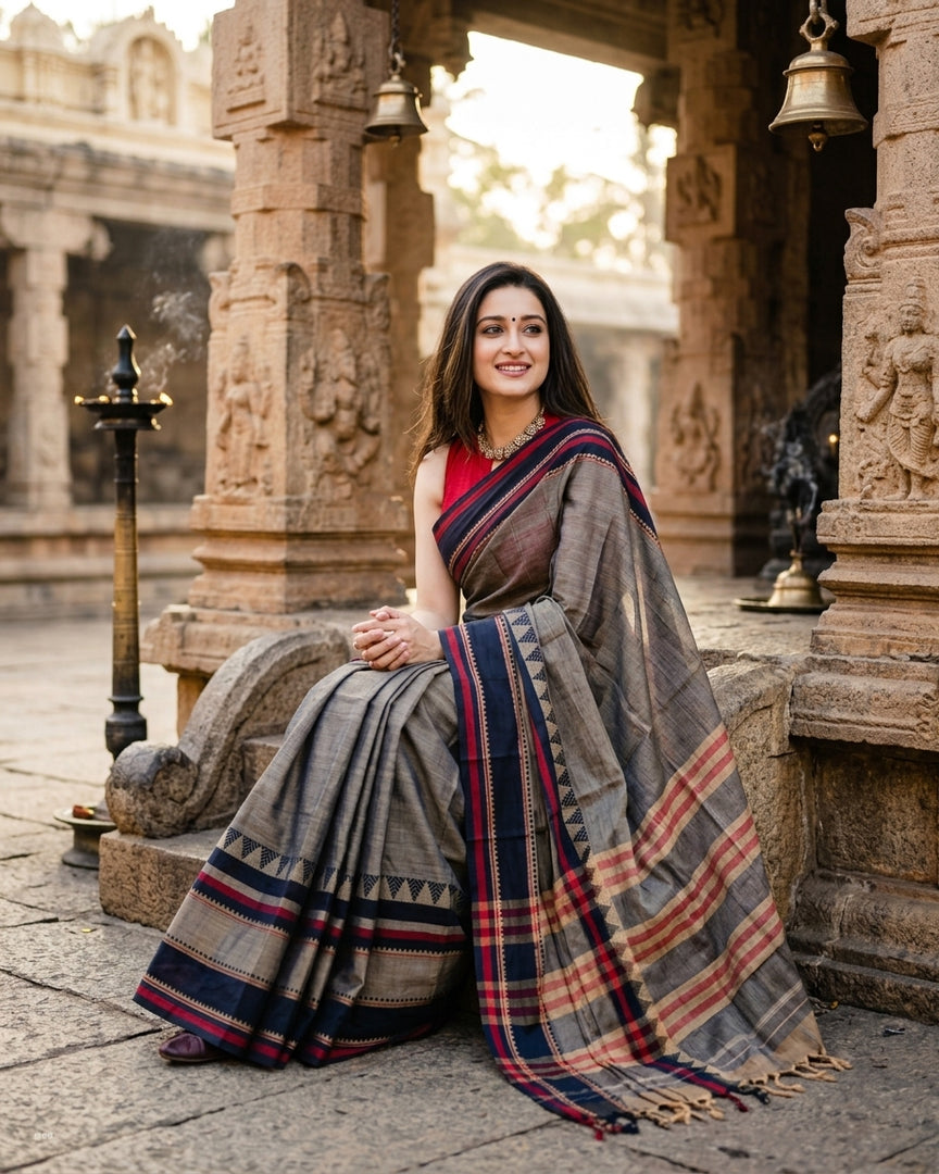Chandrakauns - चंद्रकौंस (Narayanpet Handloom Pure Cotton)
