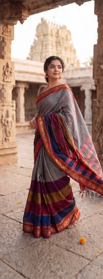 Load image into Gallery viewer, Multi-Colour Narayanpet (Rare Colour Edition Handloom Soft Cotton)