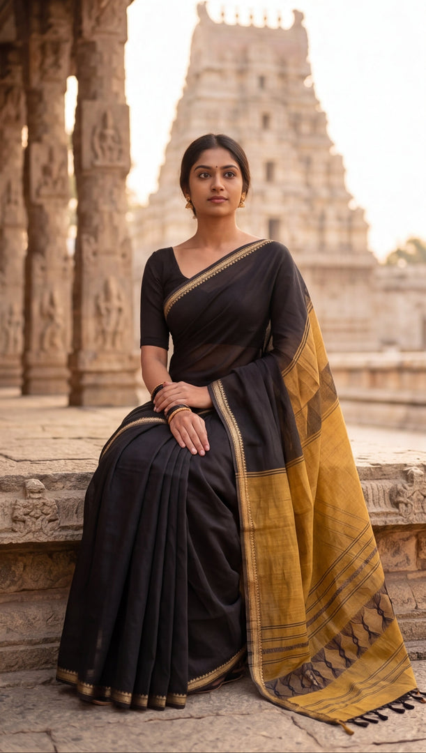 Black Gold  (Narayanpet Handloom Cotton)
