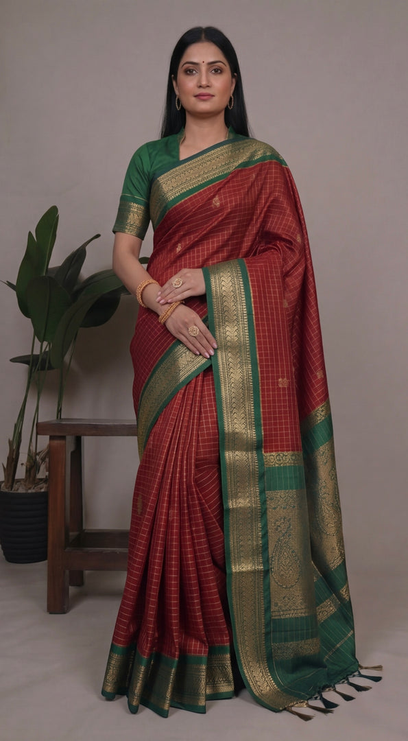 Aryamati - आर्यमति (Premium Handloom Gadwal Silk Cotton)